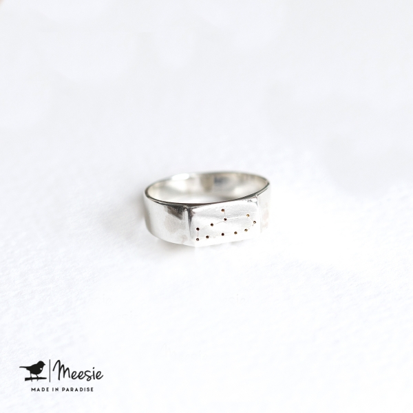 Ring Sterrenbeeld Steenbok zilver Ring Sterrenbeeld Steenbok zilver